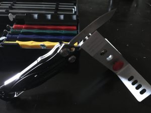 lanksy sharpening system with knife